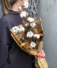 монобукет из НАТУРАЛЬНОГО ХЛОПКА и эвкалипта